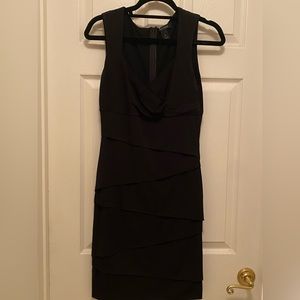 Black layered cocktail dress